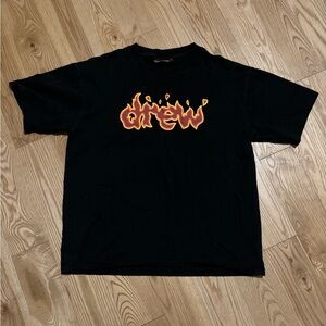 DREW House Black T-Shirt Flame Logo